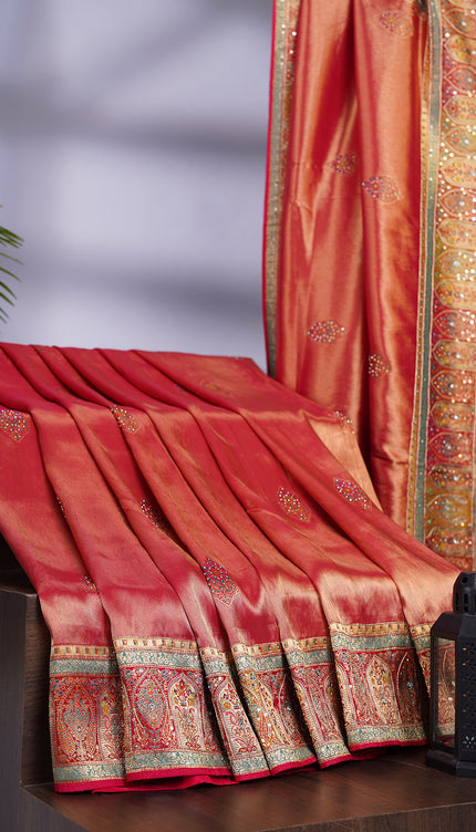Tissue Banaras Saree with Zardosi and Pashmina Work