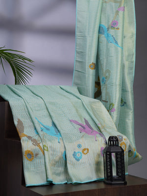 Tissue Banaras Silk Saree Meena Kari Weaving Work