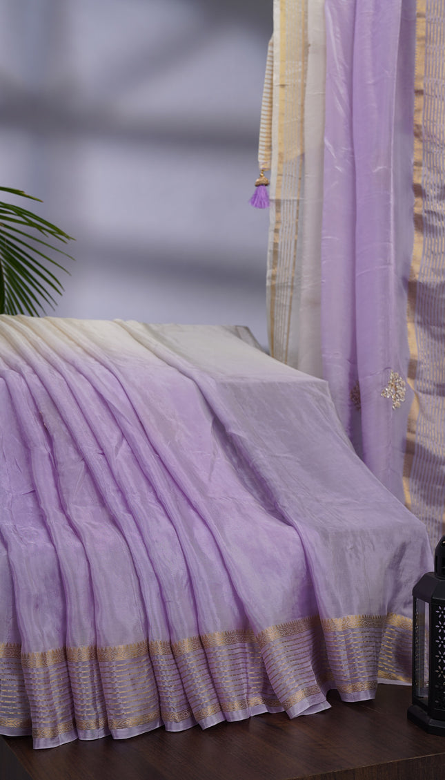 Russian Crepe with Embroidery Butties and Banaras Border