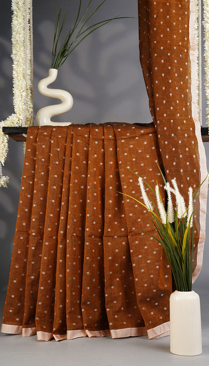 Handloom Cotton Weaving Butties- Brown