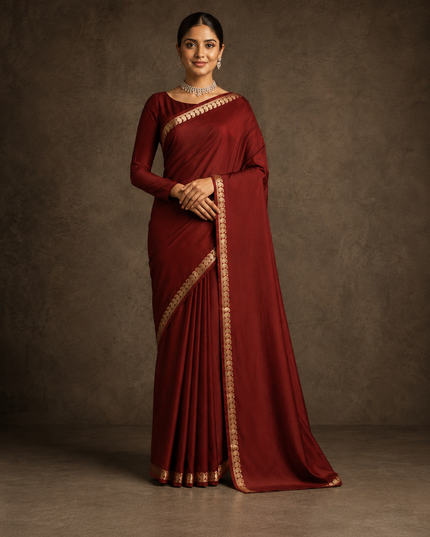 mysore silk sarees with golden zari mango design  Border - Maroon