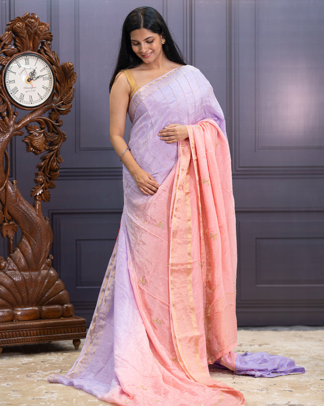 Russian Crepe with Kardhana Sequence Butties and Banaras Border