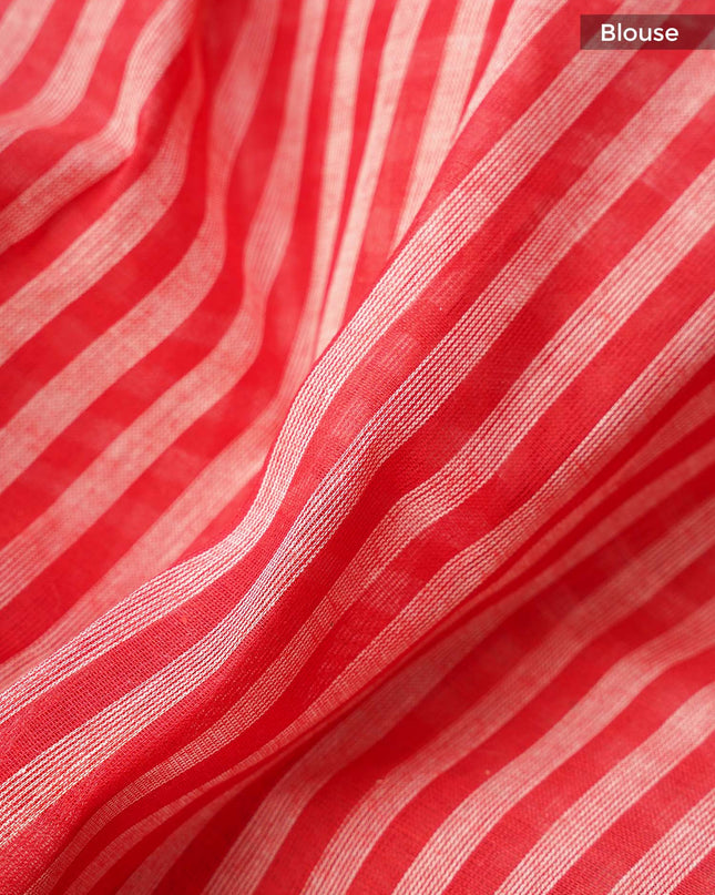 Handloom Cotton Thread Embroidery Butties -  Onion Pink