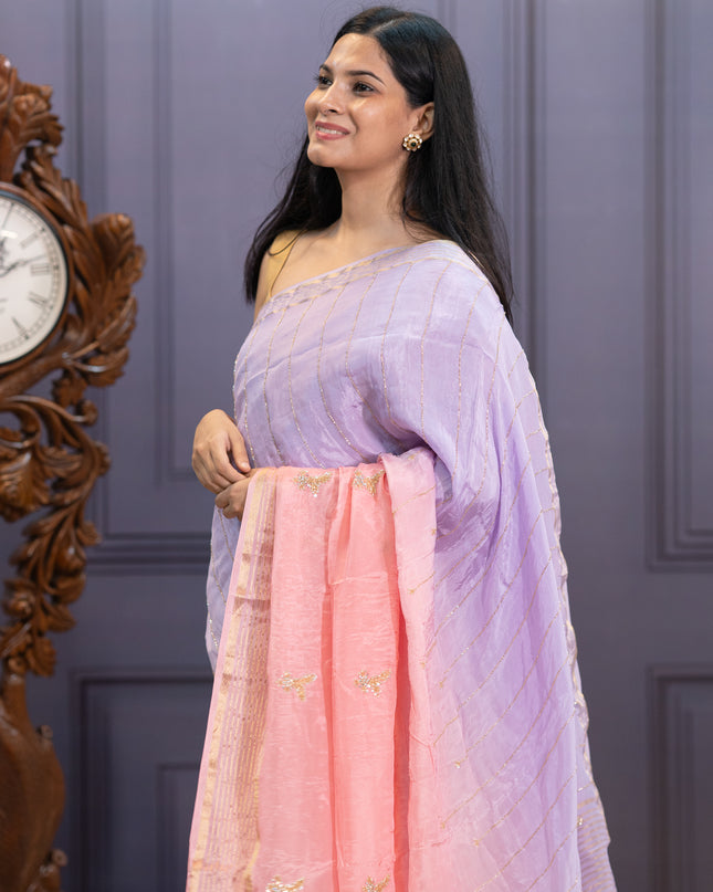 Russian Crepe with Kardhana Sequence Butties and Banaras Border