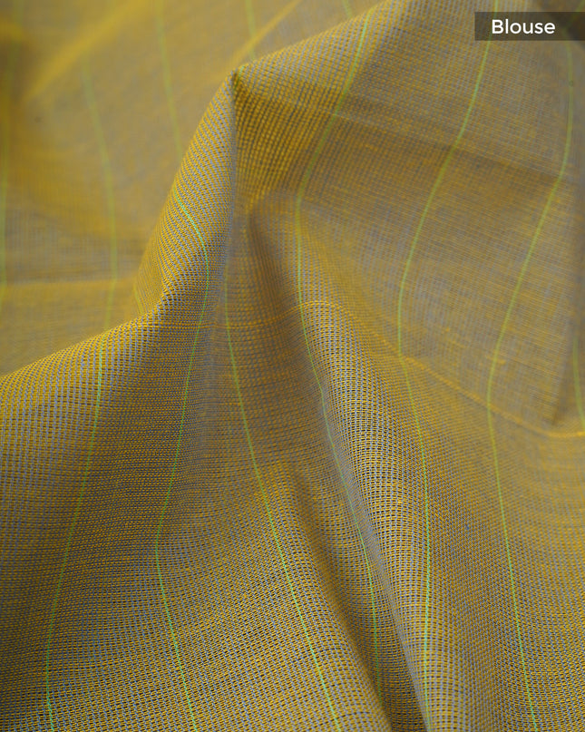 Cotton Printed Saree With Thread Weaving  Border - Grey