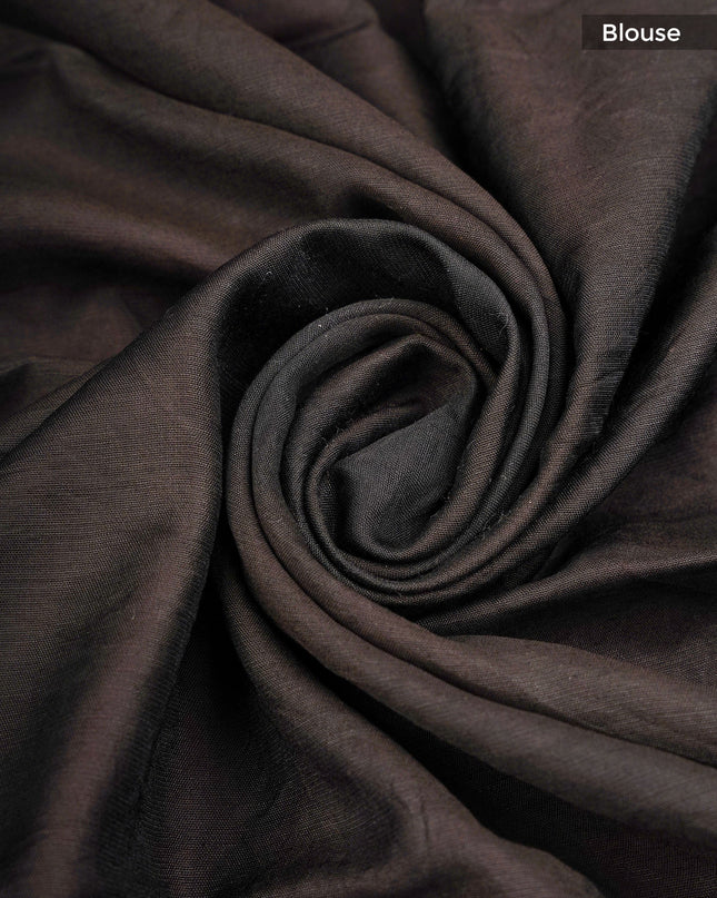 Muslin Silk Digital Print With Gold Zari Border - Pink