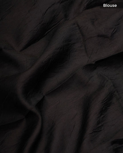 Muslin Silk Digital Print With Gold Zari Border - Onion Pink