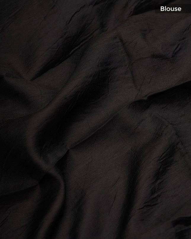 Muslin Silk Digital Print With Gold Zari Border - Onion Pink