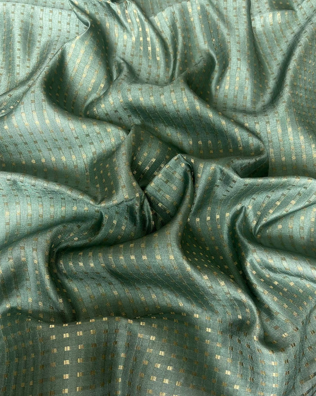 Tusser Silk saree with Floral Print - Light Green