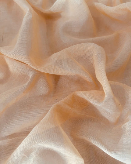 Mul cotton saree with Hand Painting  -  Peach