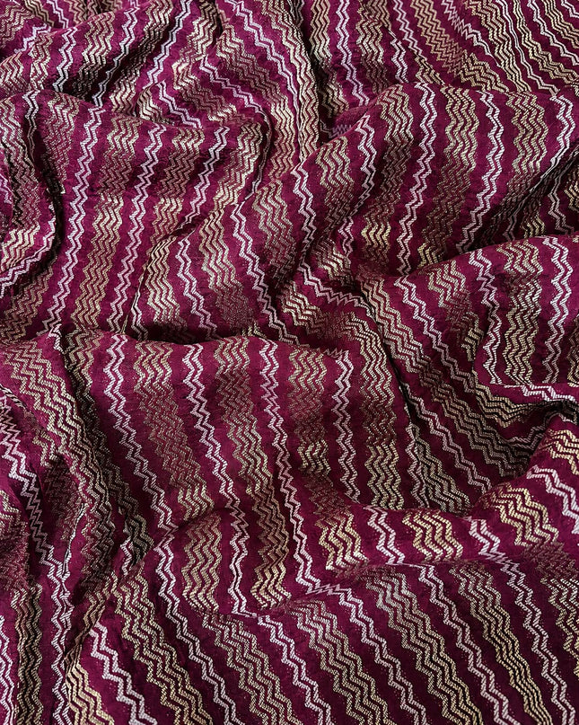 Dola silk sarees with  Gold Butties and zari Border-  Wine