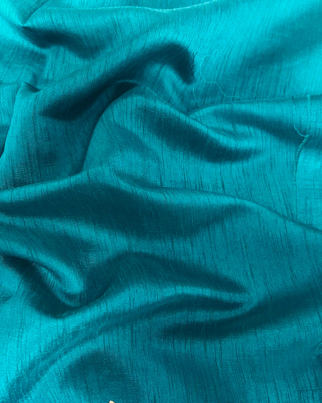 Jute Tusser Saree With All Over Thread Embroidery  Work Scallop Border - Green