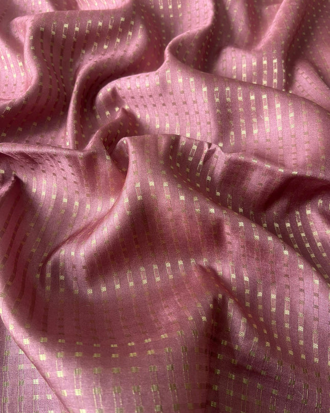 Tusser Silk saree with Floral Print - Pink