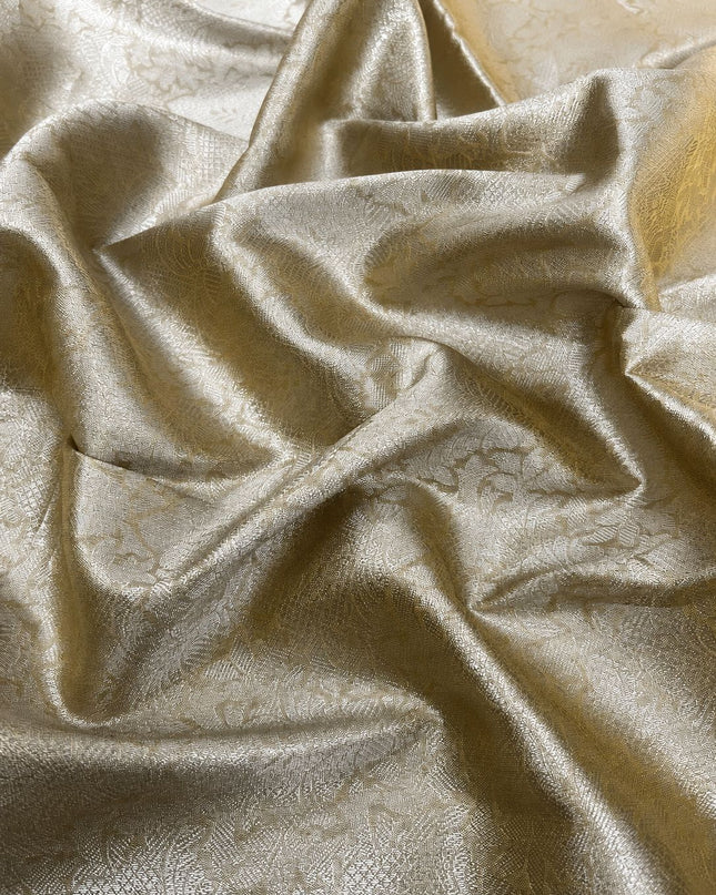 Tissue Banaras Saree with Pet point Border- Gold