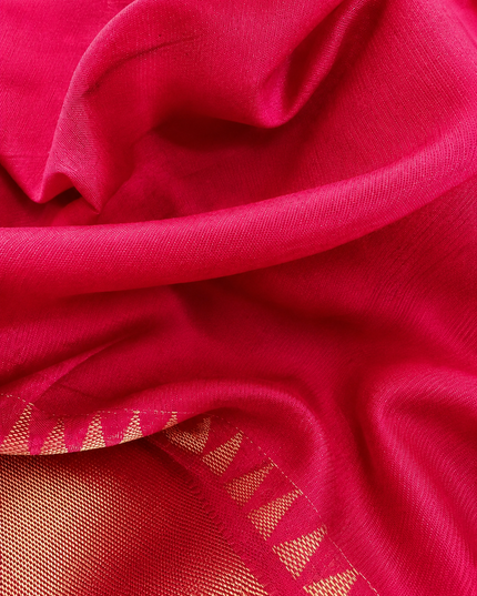 Chanderi  Saree with All over Golden Butties and muniya Border - Pink