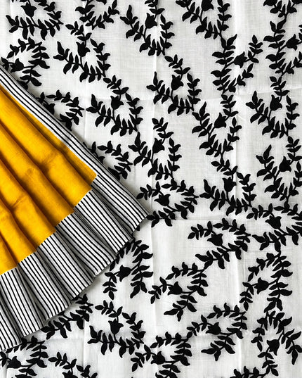 Pure Silk Saree Horizontal Stripes Design - Multi