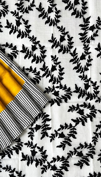 Pure Silk Saree Horizontal Stripes Design - Multi