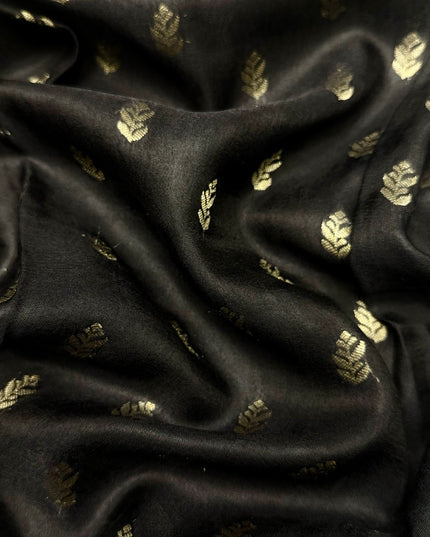 Koren Crepe  Saree With Geometrical Design Ganga Jamuna Border-  Beige