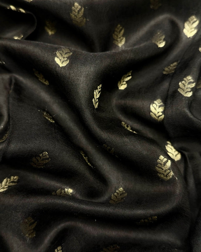 Koren Crepe  Saree With Geometrical Design Ganga Jamuna Border-  Beige