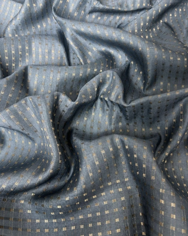 Tusser Silk saree with Floral Print -  Light Blue