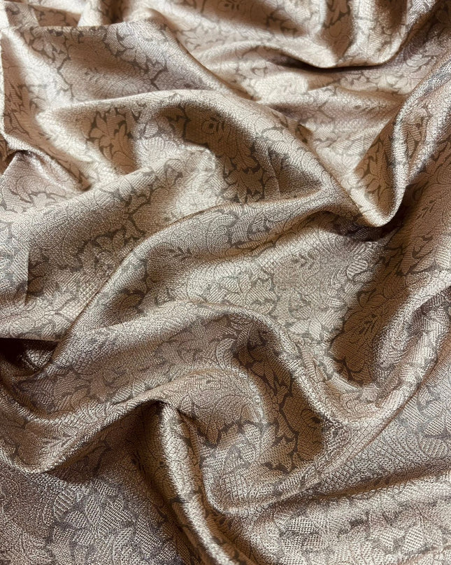 Tissue Banaras Saree with Pet point Border-   Grey & Gold