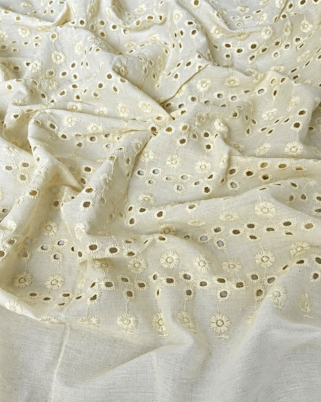 Chanderi Tissue Saree with Floral Thread Motif -  Lavender