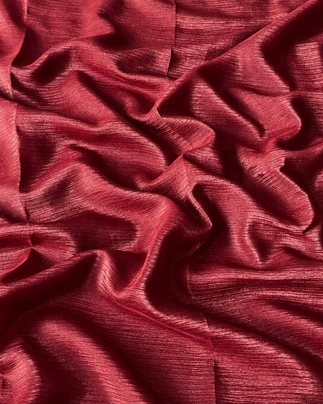 Soft Crush  Saree With Kardhana Sequences Work and Scallop Border -  Maroon