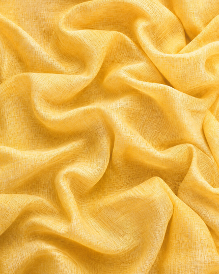 Mul cotton saree and Hand Painting with Tassels-  Mustard